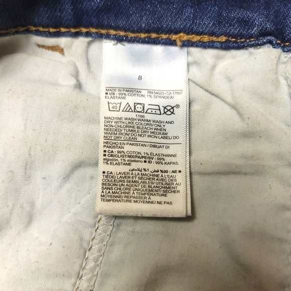 Old Navy Sky -Hi Straight Carpenter's Jeans Size 8 In Blue - Picture 14 of 15